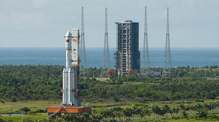 Tianzhou-1: Long March 7 rocket arrives in Wenchang