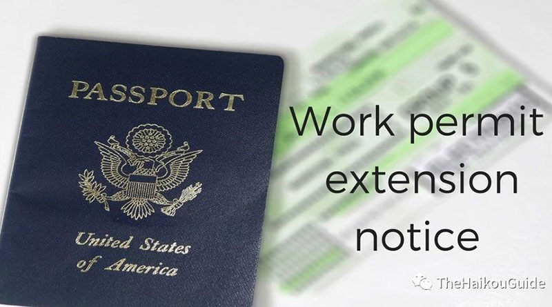 Applications for extending work permits for foreigners in China must be submitted 30 days before expiration.