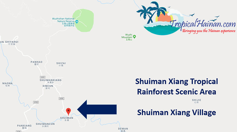 Shuiman-Shang-tropical-rainforest-Scenic-area-location