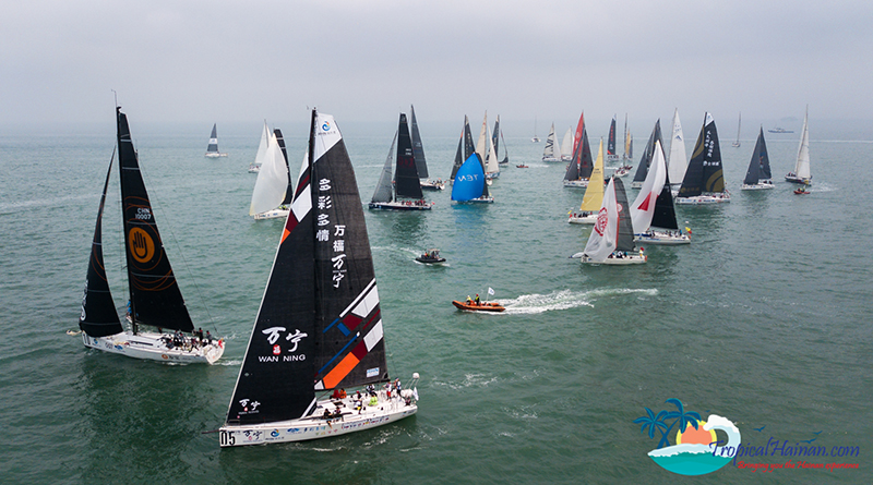 The 2019 Wuzhizhou Island Cup, the 10th International yacht race around Hainan Island kicked off this morning at 10 o'clock.