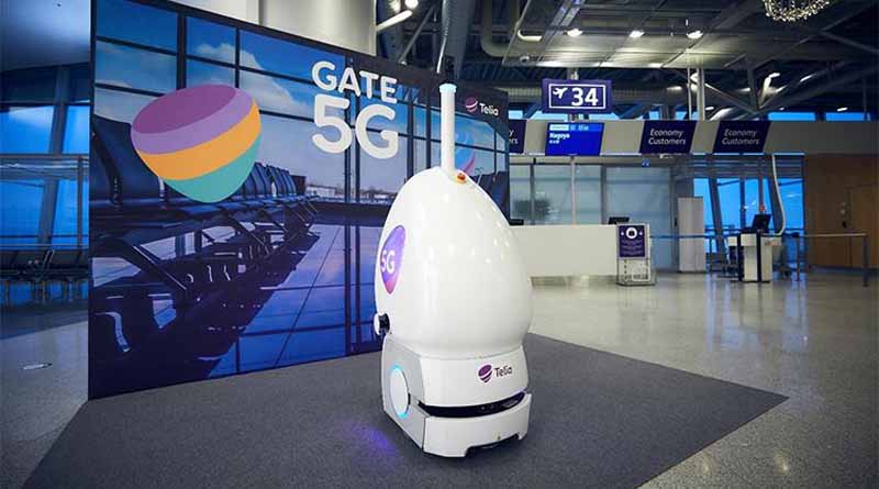 Tellu, the 5G enabled robot at Helsinki airport