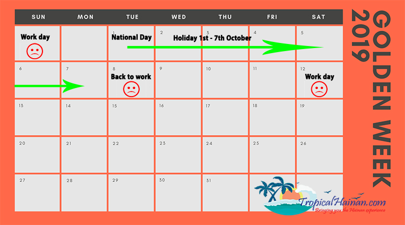 China National Day holiday schedule 2019