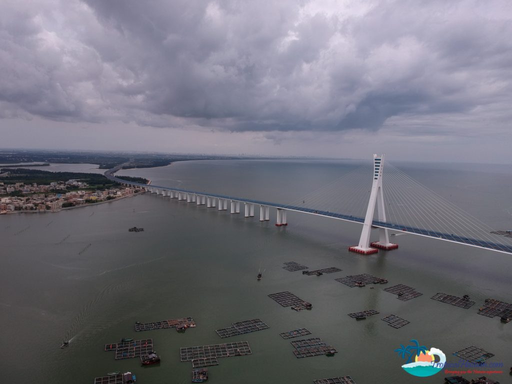 drone photo of bridge