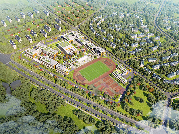 Harrow school Haikou aerial rendering
