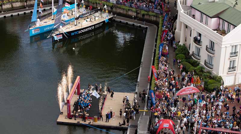 The "Sanya" sets sail from London for gruelling round the world voyage