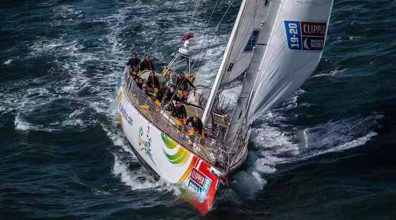The "Sanya" sets sail from London for gruelling round the world voyage
