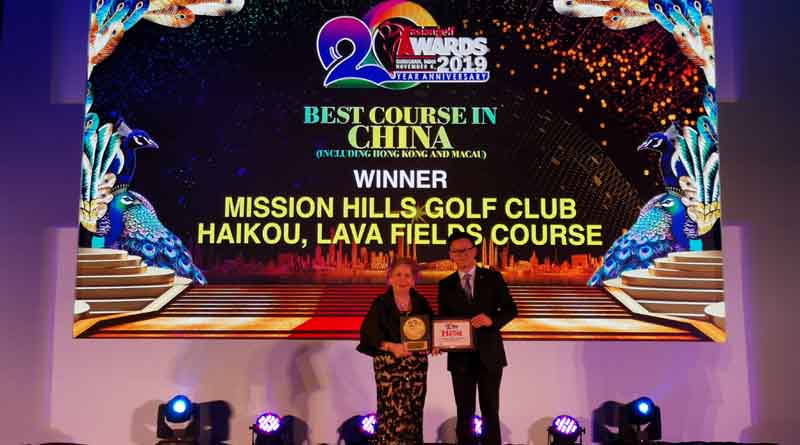 Photo caption 1 – Simon Yang, Director of Club Operations receiving the awards on behalf of Mission Hills