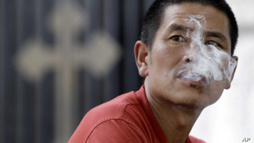 Up to 40 percent of men smoke in China