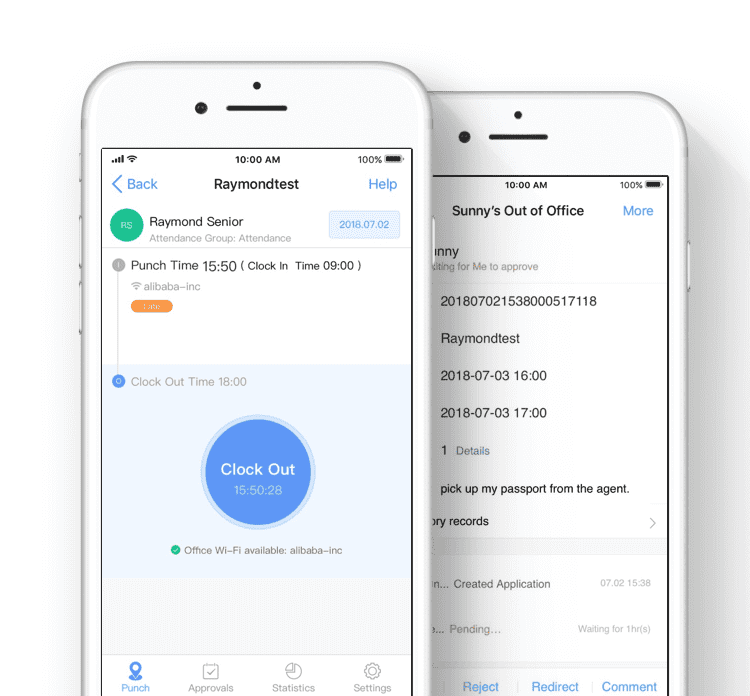DingTalk, a work place chat app run by Alibaba