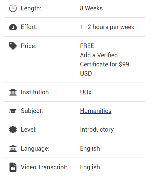 Edx about the course