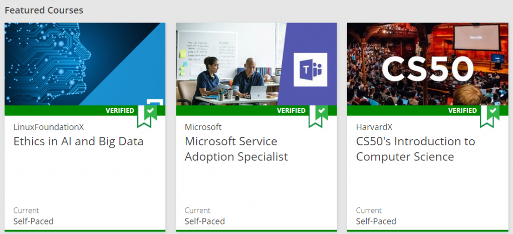 Edx featured courses