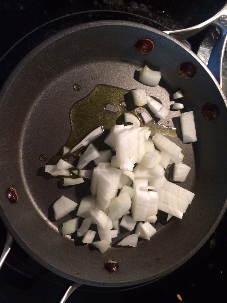 Onions in frying pan