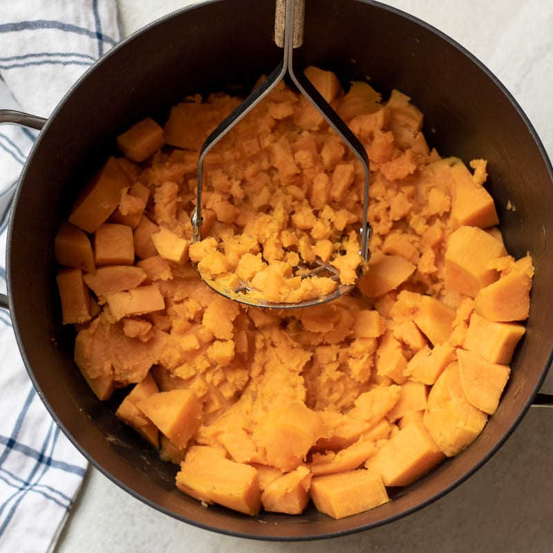 mash sweet potatoes