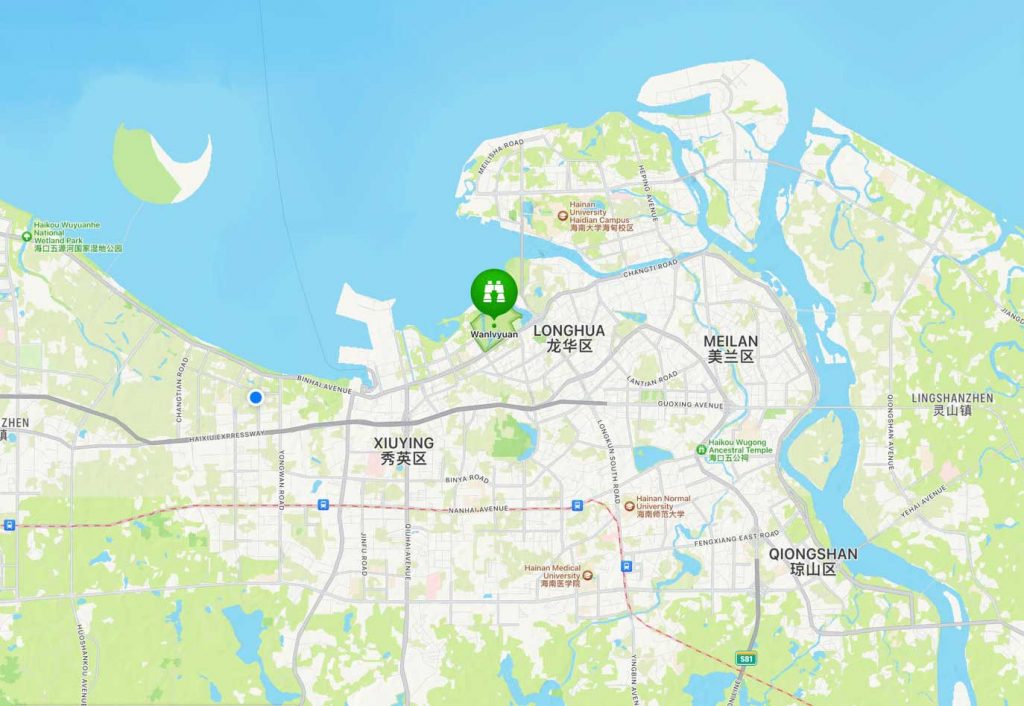 Evergreen Park Haikou Location 