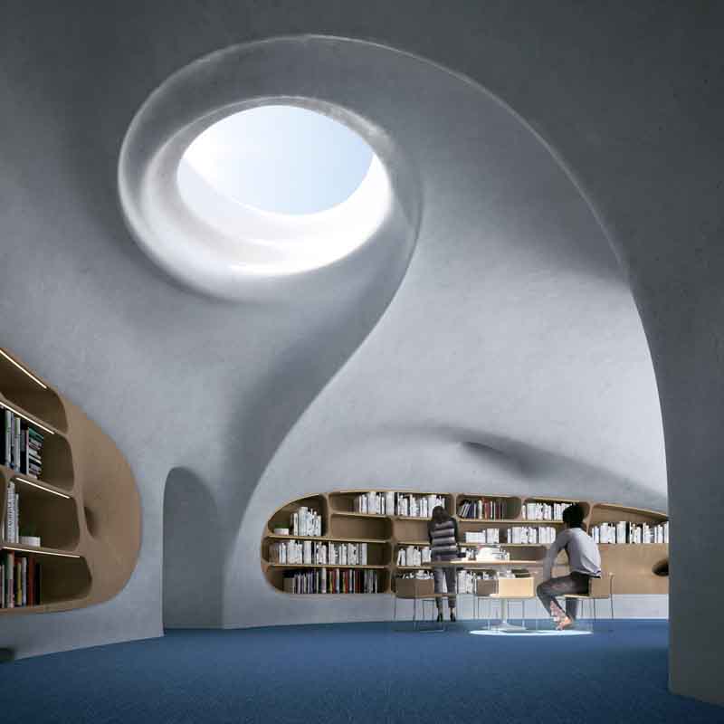 MAD architects unveils plans for 'wormhole library' in Haikou