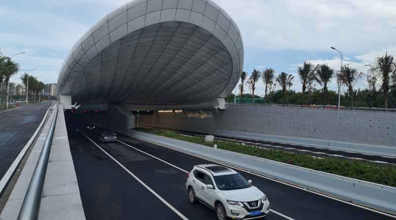 Haikou Wenming East Tunnel under Nandu River opens to traffic