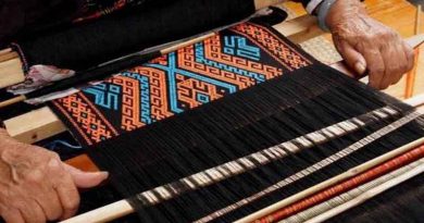 Beautiful craftwork representing the characteristics of Hainan and its people, a look into traditional Li Brocade Li brocade on Hainan island China