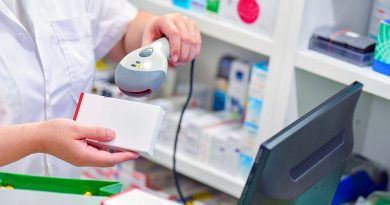 Pfizer, Novartis, Johnson & Johnson, Bayer and Astellas Pharma exhibit in Boao Lecheng International Medical Zone pharmacist-scanning-barcode-medicine-drug-pharmacy-drugstore