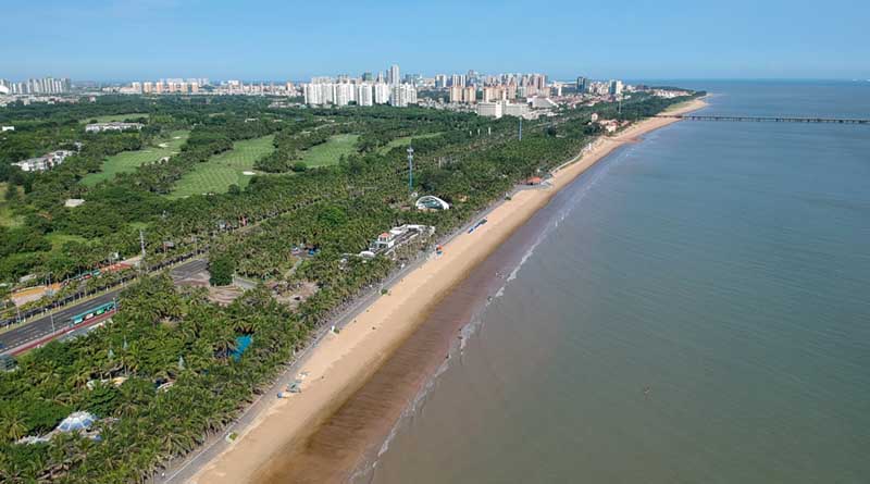 Beaches in Haikou city Hainan island