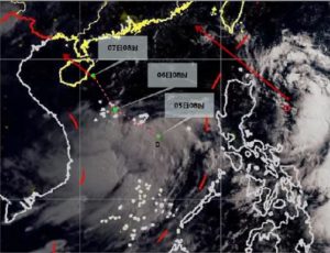 Tropical depression forming in the South China Sea expect strong gusts ...