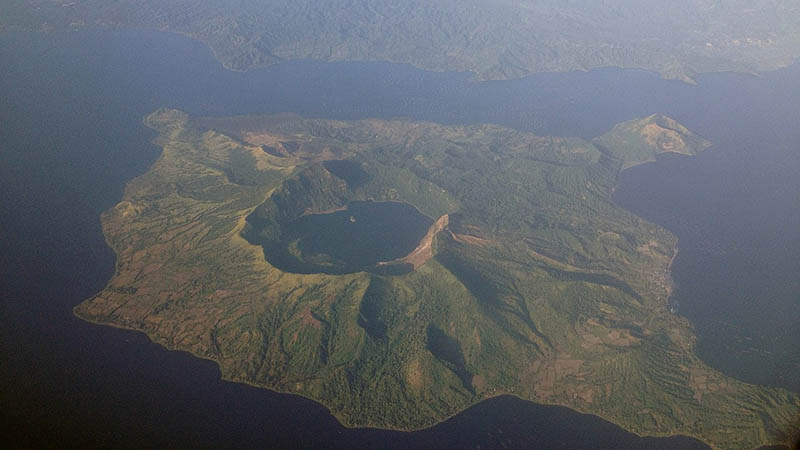Aerial photo of Taal Volcano, taken on December 22 2012