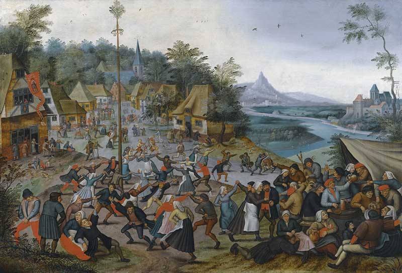 Dance around the maypole, by Pieter Brueghel the Younger, 16th century