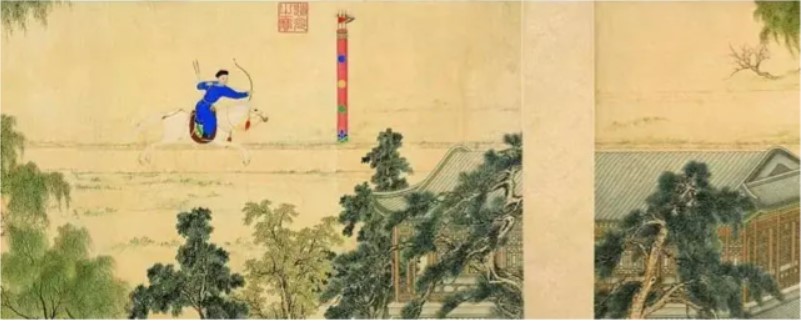 Willow shooting is an ancient Chinese horseback archery competition whereby each archer tied a handkerchief on a twig making it his target. The archer shot an arrow and had to break the branch marked with the handkerchief.