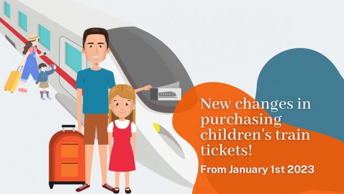 January 1st new changes in purchasing children's train tickets!