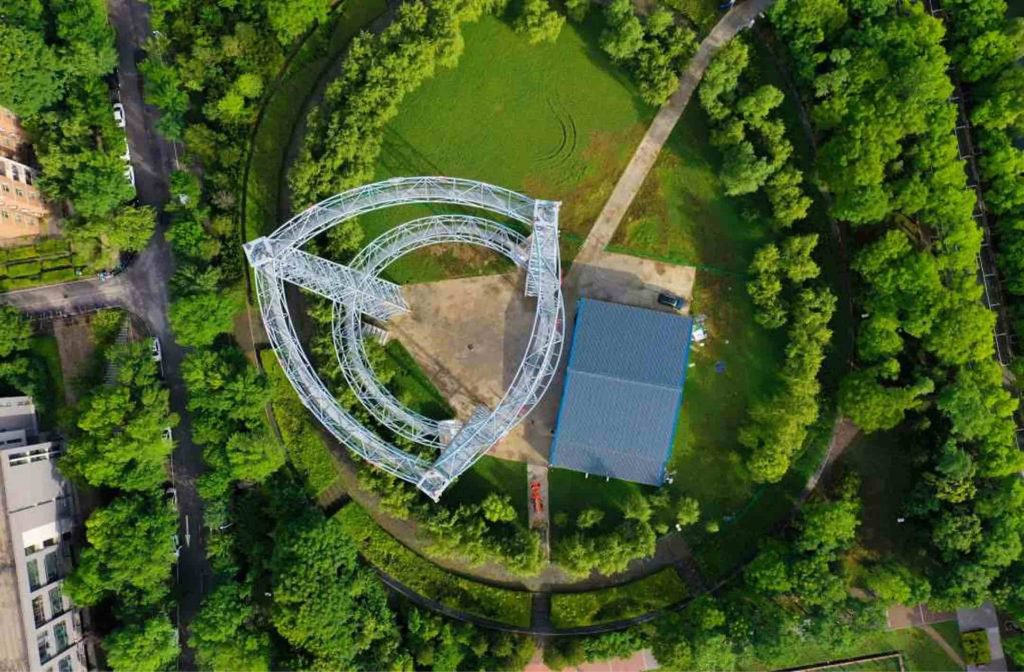 Xidian University has built a 75 meter-tall ground verification system to perform and test all phases of space-based solar power generation and transmission
