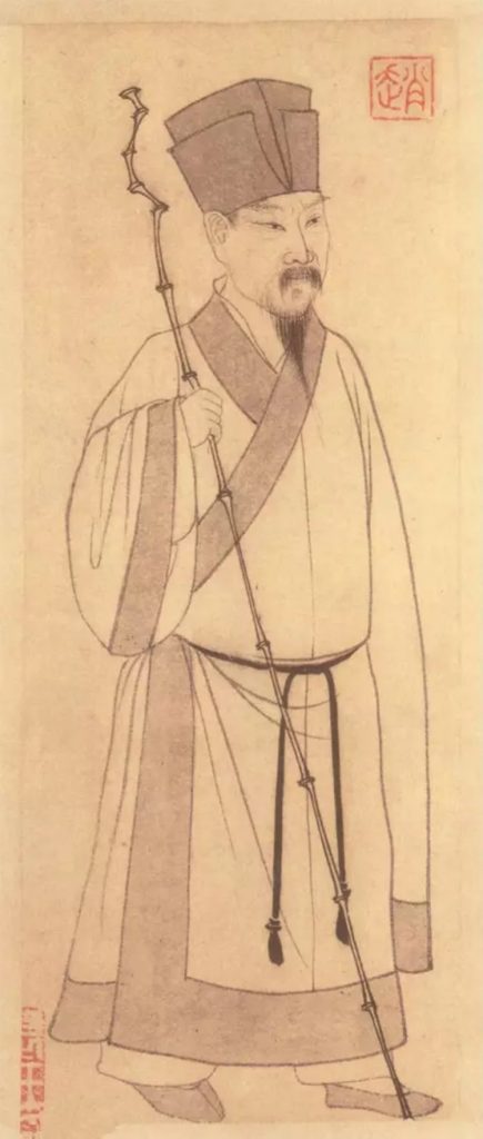 A painting, depicting Su Shi (蘇軾) by Zhao Mengfu