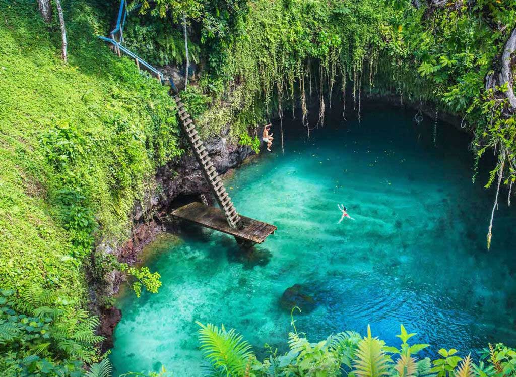 One of the most famous attractions in Samoa is the To Sua Ocean Trench