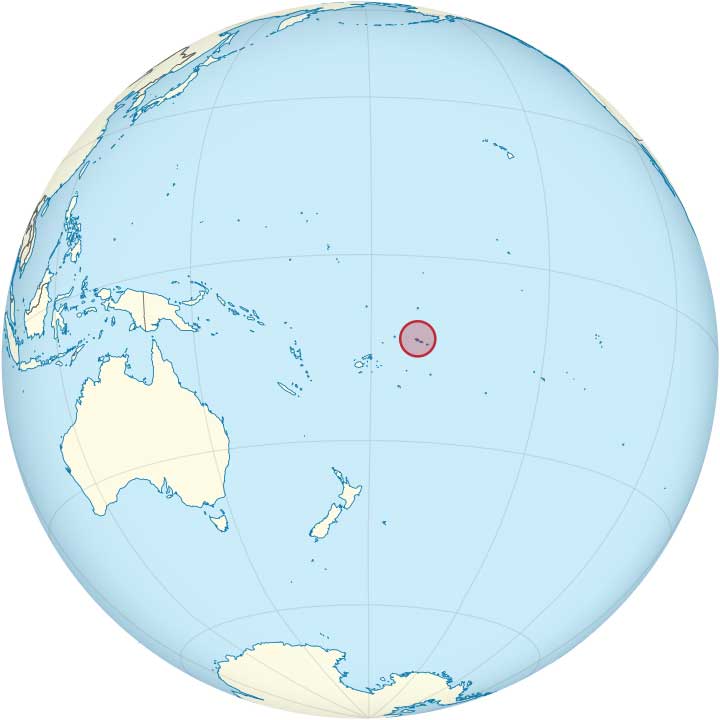 Samoa is located in the South Pacific Ocean