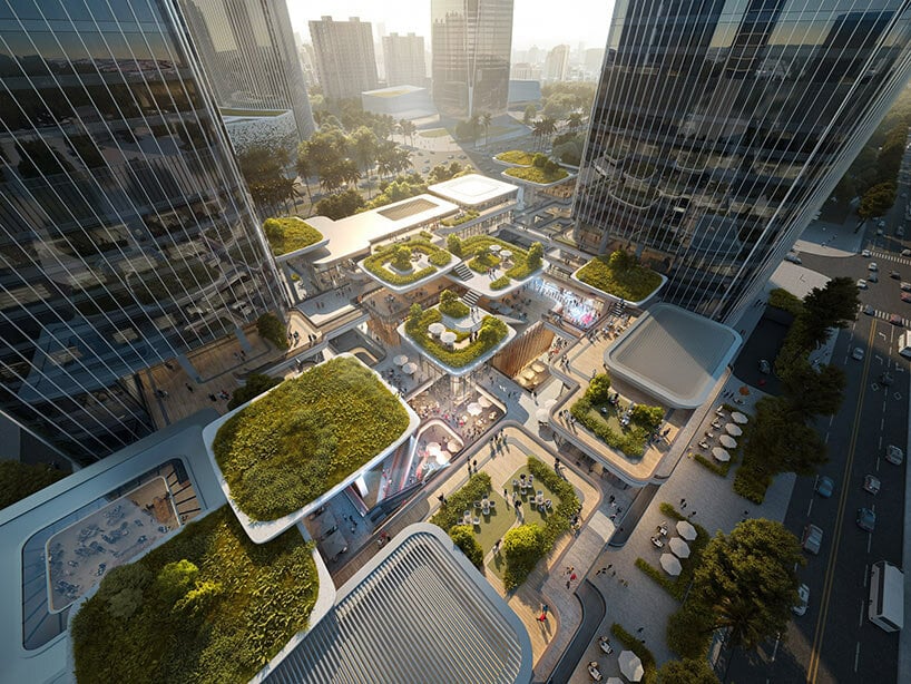 Aedas aims to create an urban interface and a vibrant public space at the core of Haikou