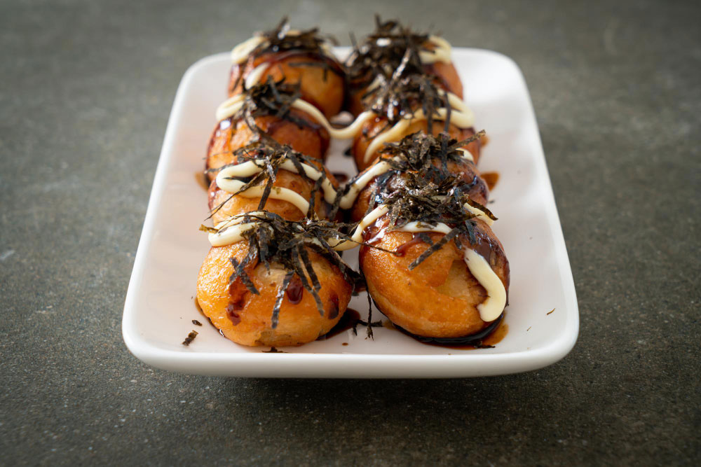 Takoyaki ball dumplings or Octopus balls