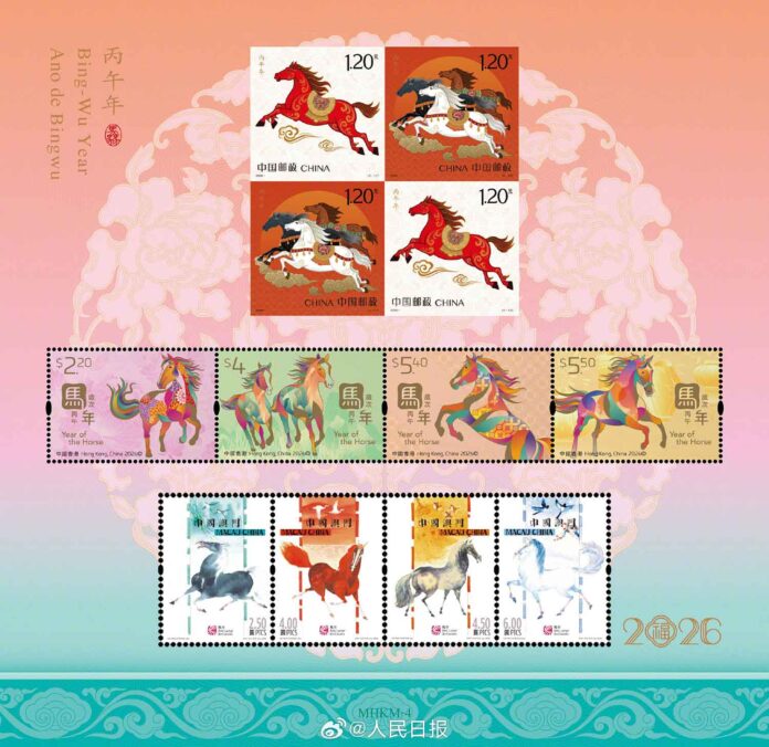 Officially Issued: China Post Releases 2026 Year of the Horse Zodiac Stamps