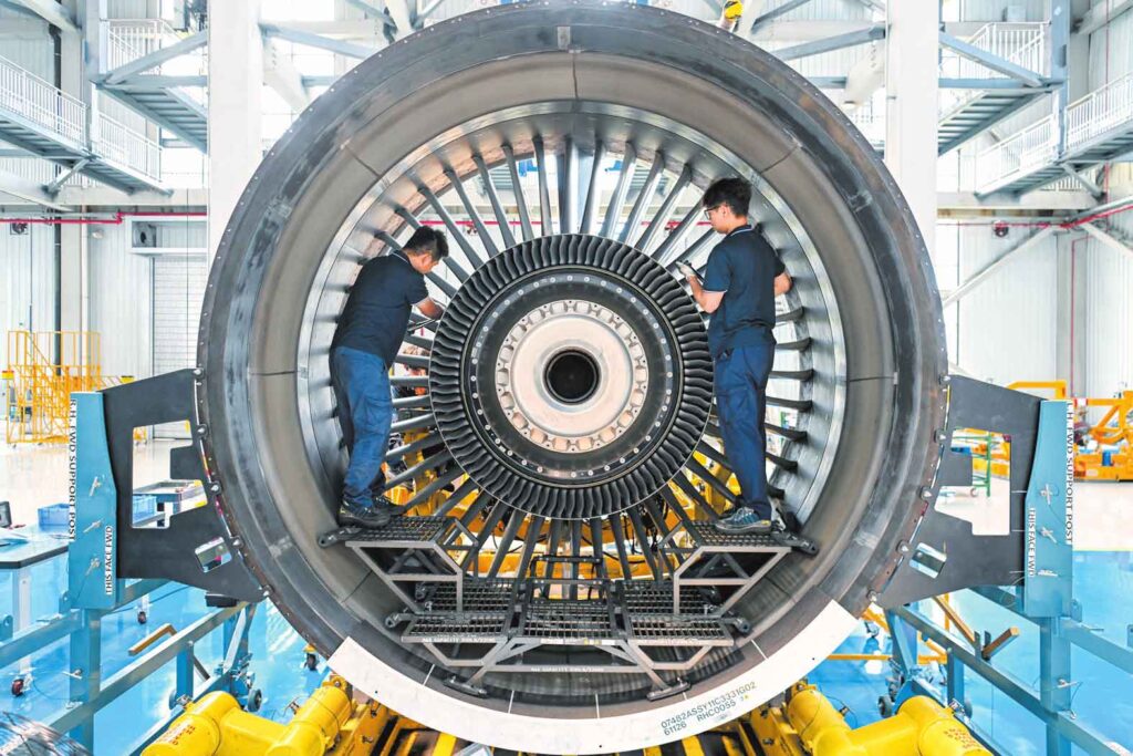 GEnx-1B engines are being overhauled locally in Hainan