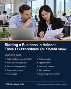 Starting a Business in Hainan Three Tax Procedures You Should Know Starting a Business in Hainan Three Tax Procedures You Should Know
